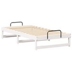 vidaXL Cadre de lit Blanc 90 x 190 cm Pin massif