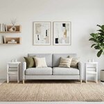 vidaXL Meuble d'appoint 2 pc Blanc Ø40 x 50 cm Bois d’ingénierie