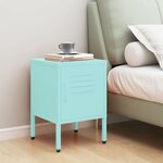 vidaXL Table de chevet Vert menthe 35x35x51 cm Acier