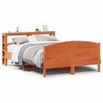 vidaXL Cadre de lit sans matelas cire marron 140x190cm bois pin massif