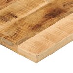 vidaXL Dessus de table 50x50x2 5 cm carré bois massif de manguier brut