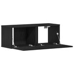 vidaXL Meuble TV 2 Pièces Chêne noir 80 x 30 x 30 cm Bois d'ingénierie
