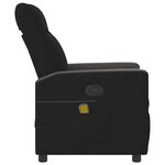 vidaXL Fauteuil de massage inclinable Noir Tissu