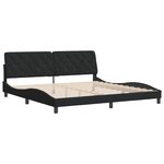 vidaXL Cadre de lit sans matelas noir 200x200 cm velours