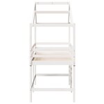 vidaXL Lit superposé avec échelle et toit sans matelas blanc 90x200 cm
