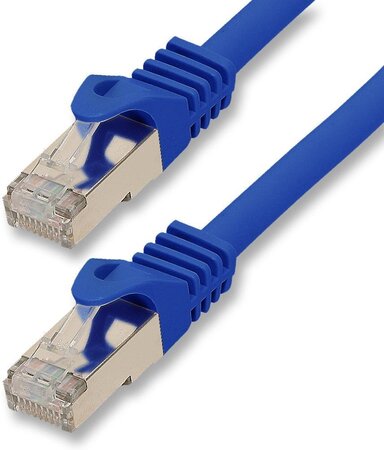 Câble/Cordon réseau RJ45 Dexlan Catégorie 6 SSTP (S/FTP) Droit 50cm (Bleu)