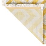 vidaXL Tapis à tissage plat d'extérieur 80x250 cm Jaune et beige