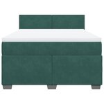 vidaXL Sommier à lattes de lit et matelas Vert foncé 140x200cm Velours