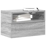 vidaXL Tables de chevet murales 2 Pièces sonoma gris 45x26x28 5 cm