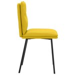 vidaXL Chaises à manger lot de 2 Jaune Velours