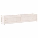 vidaXL Jardinière blanc 150x31x31 cm bois massif de pin