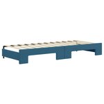vidaXL Lit de jour avec lit gigogne bleu 80x200 cm velours