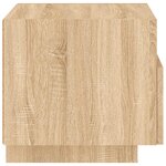 vidaXL Armoires de chevet avec lumières LED 2 Pièces chêne sonoma