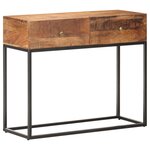 vidaXL Table console 90x35x75 cm Bois d'acacia brut