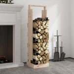 vidaXL Porte-bûches 33 5x30x110 cm Bois massif de pin