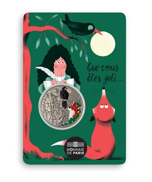 Blister mini-médaille Fables - Jean de La Fontaine