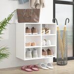 vidaXL Armoire à chaussures Blanc 52 5x30x50 cm