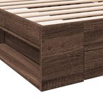 vidaXL Cadre de lit et tiroir chêne marron 90x200 cm bois d'ingénierie