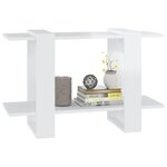 vidaXL Bibliothèque/Séparateur de pièce Blanc brillant 80x30x51 cm
