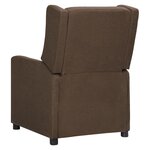 vidaXL Fauteuil électrique de massage Marron Tissu