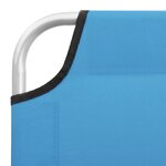 vidaXL Chaise longue pliable acier et tissu bleu turquoise