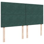 vidaXL Sommier à lattes de lit et matelas Vert foncé 180x200cm Velours