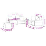 vidaXL Ensemble de canapés 3 Pièces avec coussins rose velours