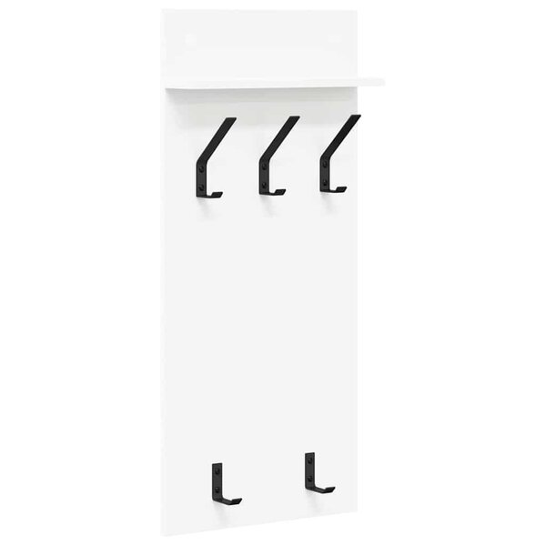 vidaXL Porte-manteau mural Blanc 40 x 10 x 90 cm Bois d'ingénierie