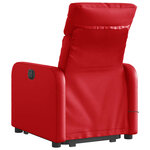 vidaXL Fauteuil inclinable de massage Rouge Similicuir
