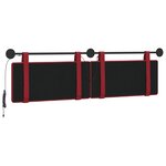 vidaXL Tête de lit suspendue Avec lumière LED Bordeaux Simili cuir