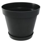 EDA Pot de fleur rond Toscane - Ø 60 x H 47 cm - 76 L - Gris anthracite