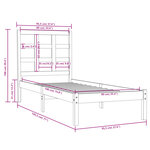Vidaxl cadre de lit bois massif 90x190 cm simple