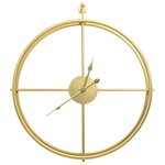vidaXL Horloge murale Doré 52 cm Fer