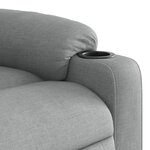 vidaXL Fauteuil de massage inclinable Gris clair Tissu