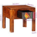 vidaXL Table de chevet 40x40x36 cm bois d'acacia massif