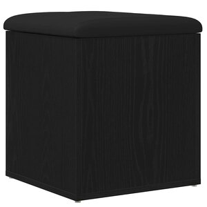vidaXL Banc de Rangement Chêne noir 42 x 42 x 45 cm Bois d'ingénierie