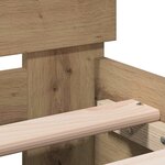 vidaXL Cadre de lit chêne artisanal 90 x 190 cm Bois d'ingénierie