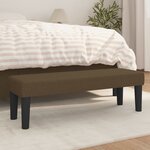 vidaXL Banc Marron foncé 100x30x30 cm Tissu