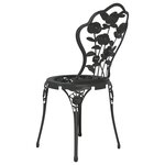 vidaXL Chaises de bistro 2 Pièces Aluminium coulé Noir