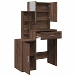 vidaXL Coiffeuse avec armoire chêne marron 80x35x132 cm