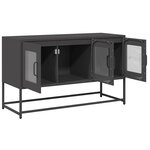 vidaXL Meuble TV noir 100 5x39x60 5 cm acier laminé à froid