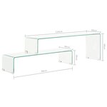 vidaXL Ensemble de table basse 2 Pièces 90x30x20/110x30x40cm Verre trempé