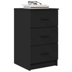 vidaXL Cabinet de chevet Noir 38 x 38 x 66 cm Bois d'ingénierie