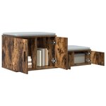 vidaXL Armoire de rangement 2 Pièces Chêne fumé 127 x 41 x 40 cm