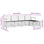 vidaXL Ensemble de canapés d'extérieur 5 Pièces Naturel
