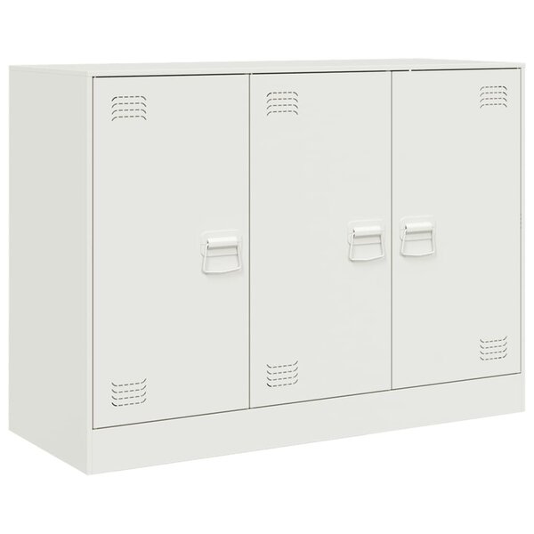 vidaXL Buffet blanc 99x39x73 cm acier