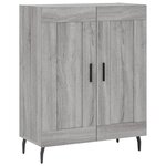 vidaXL Buffet haut Sonoma gris 69 5x34x180 cm Bois d'ingénierie