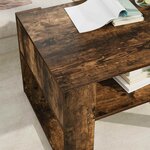 vidaXL Table basse Chêne fumé 66 x 53 x 45 cm Bois d'ingénierie