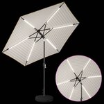 vidaXL Parasol de jardin avec lampes LED 270 x 270 cm Polyester