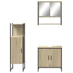 vidaXL Ensemble de meubles de salle de bain 3 Pièces chêne sonoma